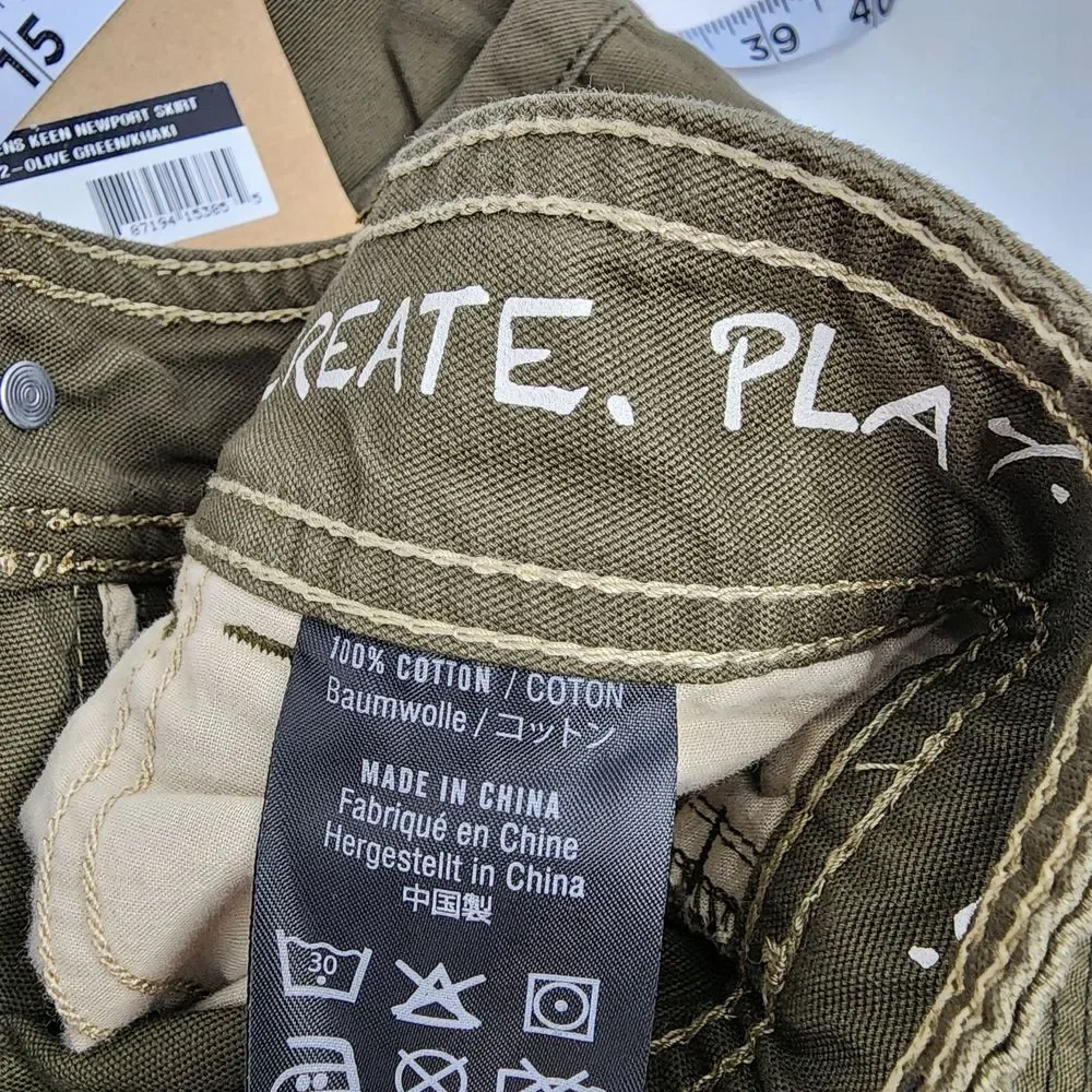 Keen Newport Skirt Women's 12 Utility Canvas Pockets Outdoors Hiking Olive Green